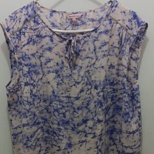 Juicy Couture Tie-Dye Purple and Cream Blouse
